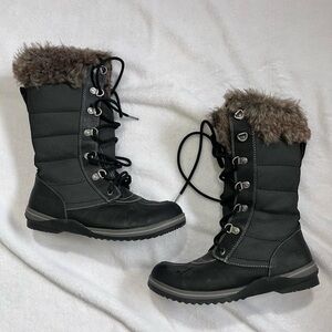 Blondo Charcoal Winter Boots with Faux Fur